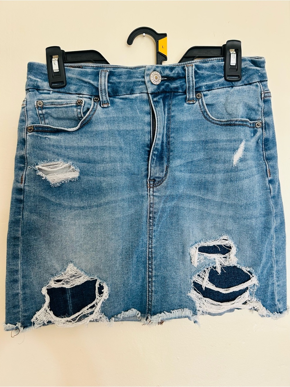 American eagle Light Blue Denim Mini Skirt 6